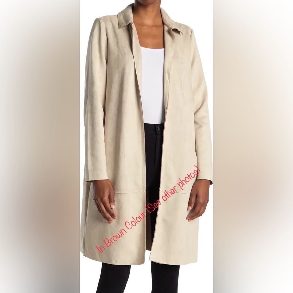 Philosophy - Soft Faux Suede Fall Duster